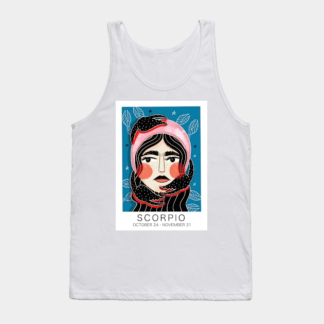 SCORPIO GILRS Tank Top by NICHOLACOWDERYILLUSTRATIONS 